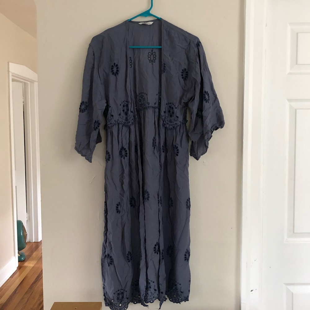 Purple eyelet Kimono